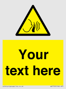 Custom warning sudden loud noise